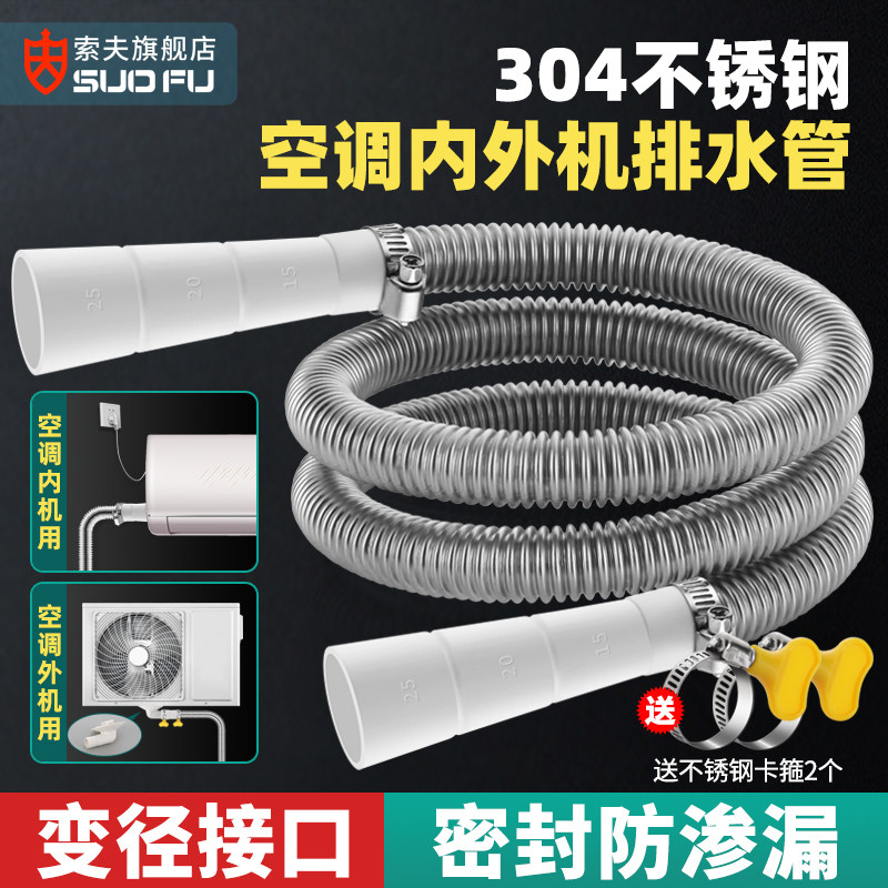 空调外机排水管漏水接头出水口嘴滴水漏水配件延长管软管加长防爆