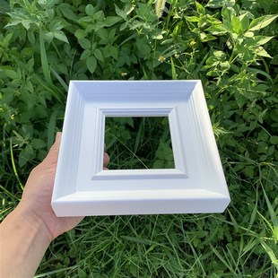 简约白色实木画框定制相框油画框空框拼图挂墙镜框中古外框版画