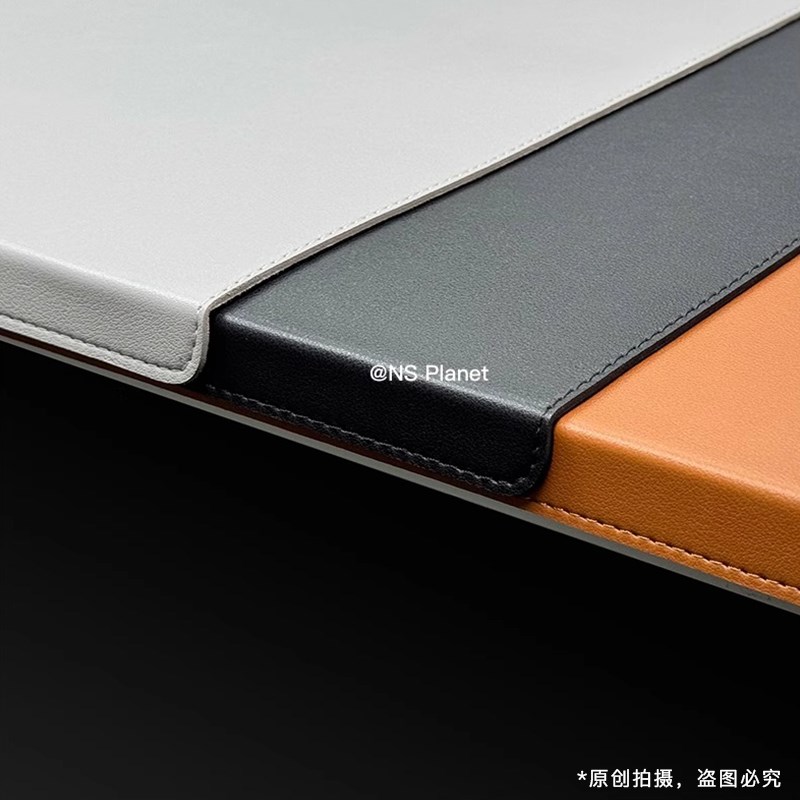 NS挂扣边电脑桌k垫超大号皮质折边护肘写字办公桌面垫子防水鼠标