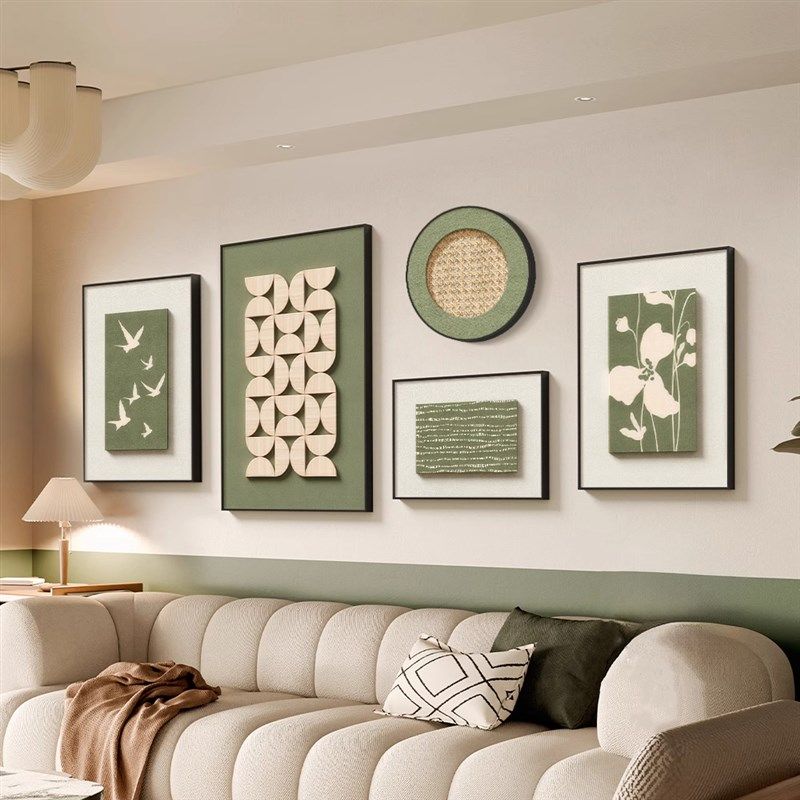 意式极简客厅装饰画法式黑白组合高级感壁画中古风沙发背景墙挂画,家居饰品,现代装饰画,淘宝优惠券,粉丝福利购,淘宝优惠卷