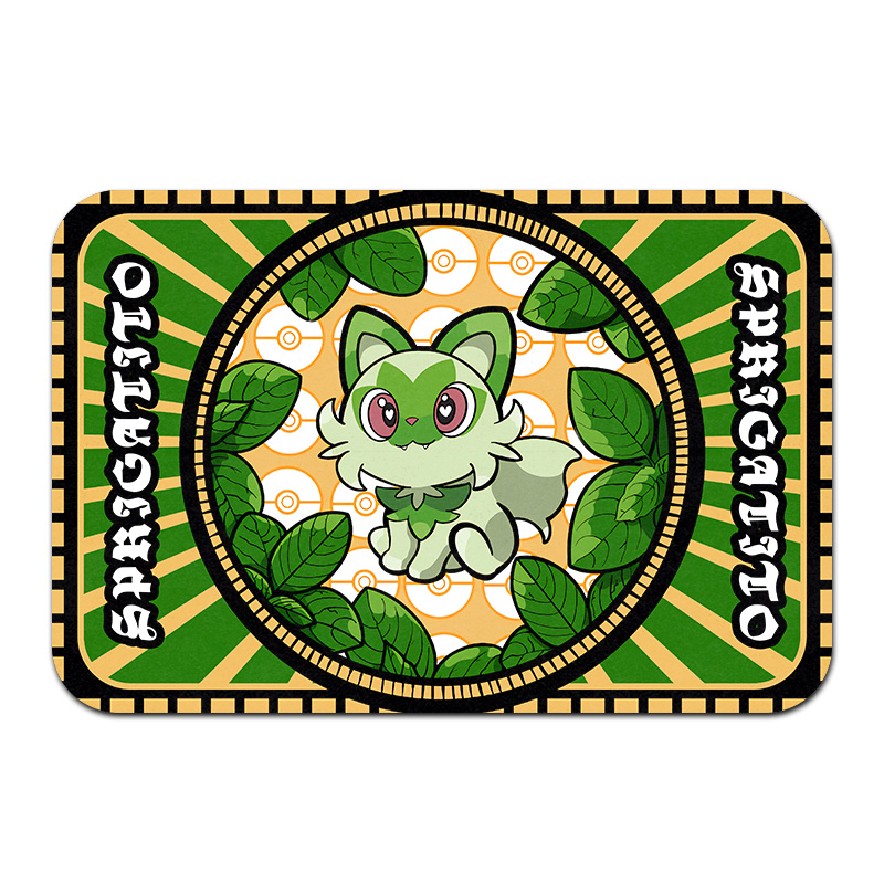 御三家新叶喵 润水鸭厨房地垫防滑防油 宝M可梦朱紫硅藻泥吸水地