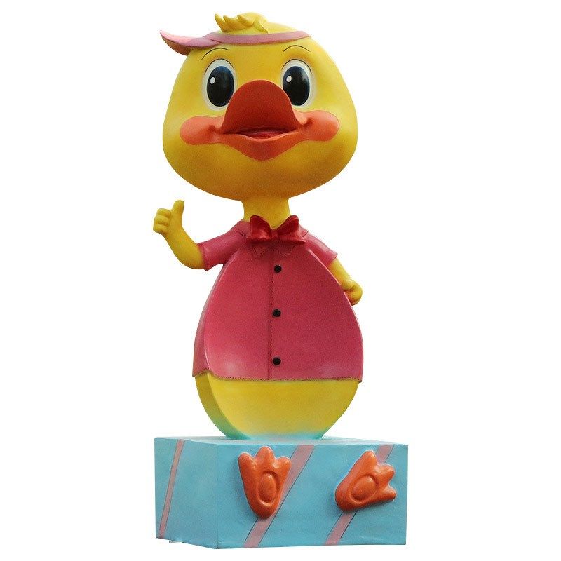 户外卡通网红鸭子雕塑玻璃钢动物幼儿园林景观草坪房地产门口摆件,家居饰品,户外/庭院摆件,淘宝优惠券,粉丝福利购,淘宝优惠卷