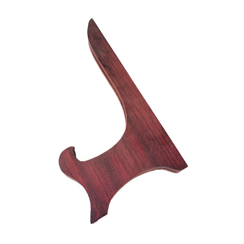 12英寸盘架 装饰坐盘 挂盘实木折叠三角形红花梨木12英寸赏盘支架