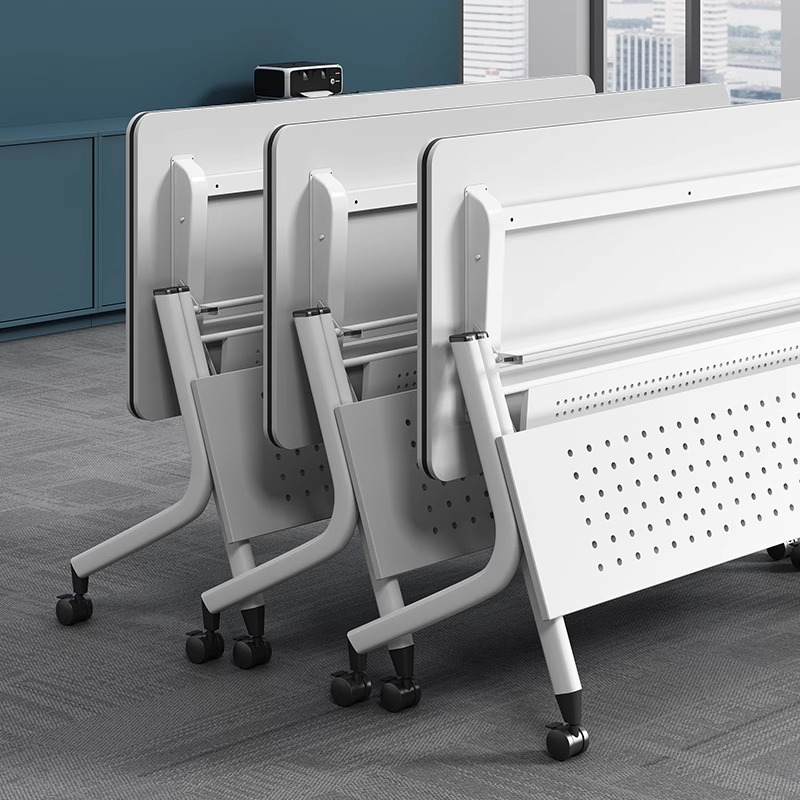 折叠培训桌会议i桌椅组合多功能可移动拼接办公辅导班长条双人课