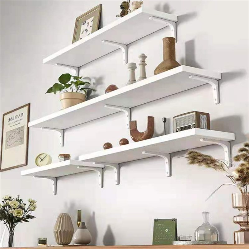 墙壁置物架墙上收纳架一字板货架厨房H挂墙隔板层板展示架支架书