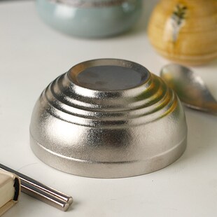 纯钛餐厨饭碗厨房碗筷勺双层防烫宝宝碗户外隔热防摔抑菌防霉钛碗