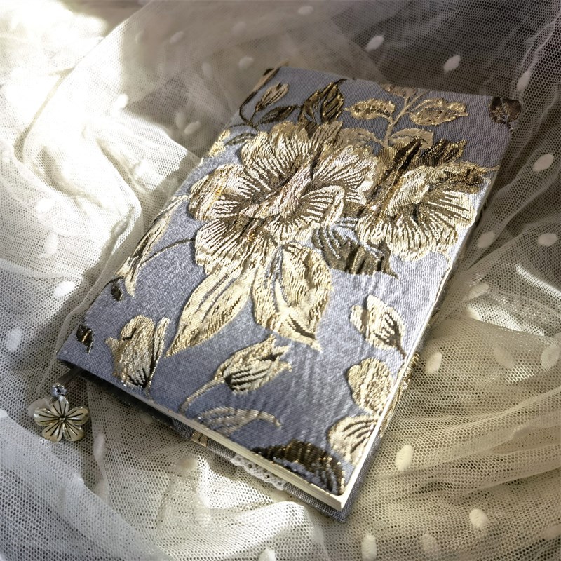 鎏金浮梦 光感缎面中式古风手账本Az5A6weeks 活页手帐书衣 日记