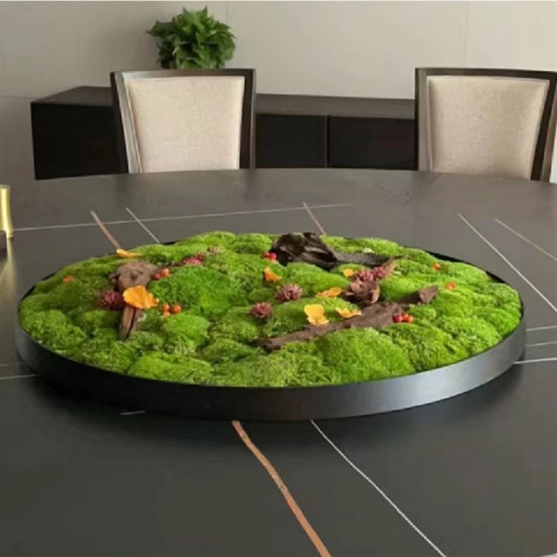 永生苔藓微景观餐桌高o档装饰花摆件客厅酒店会所酒店大圆桌会议