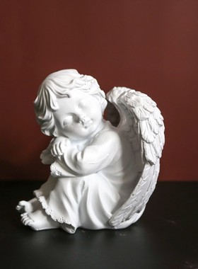 创意北欧家居树脂天使摆件花仙子人物酒柜客厅站立摆设婚礼装饰品