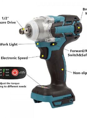 极速New 18V 520N.m Electric Impact Wrench Rechargeable 1/2