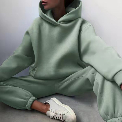 好货Womens Tracksuit Suit Autumn Fashion Warm Hoodie Sweats