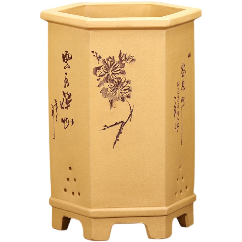 紫砂兰花专用盆段泥陶瓷透气家用桌面绿植花卉盆景花盆手工兰草盆