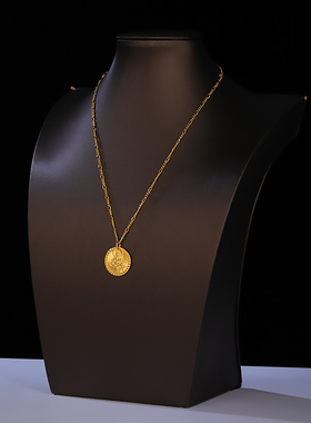 S925纯银黄财神吊坠藏式绿度母文殊作明佛母项链配饰男女情侣款