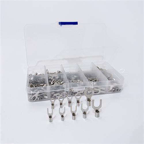 混装320只O型Y型冷压裸端子接线端子圆型叉形接线耳SNB/RNB铜鼻子