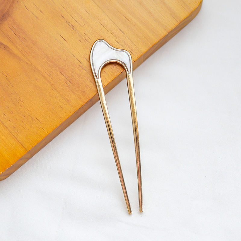 Japan Hair Sticks Women Hairclip Simplicity Colorful U Shape