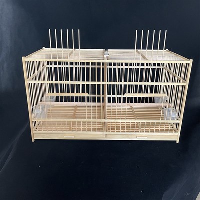 竹笼鸟笼双格笼八哥笼铜嘴蜡嘴笼鹩哥笼画眉笼伯劳笼繁殖笼带隔板