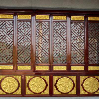 极速定做东阳a木雕中式仿古花格门窗隔断屏风实木门雕花门花格门