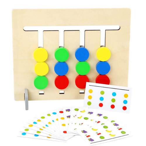 极速The same four color fruLKDLS-25it logic game wooden Mont