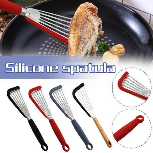 极速Silicone Kitchen Steel Frying Spatula Accessories Shovel