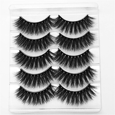 好货5 Pairs 5d Handmade Eyelashes Natural Thick False Eyelas