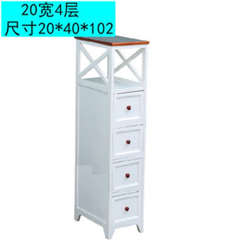 T实木夹缝20/25/30/35/cm超窄床头收纳柜客厅缝隙边柜卫生间置物