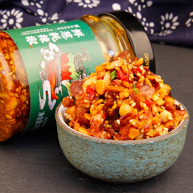 非遗桃园建民牛肉耗辣椒酱拌面饭辣酱花生香辣酱河南濮阳特产瓶装
