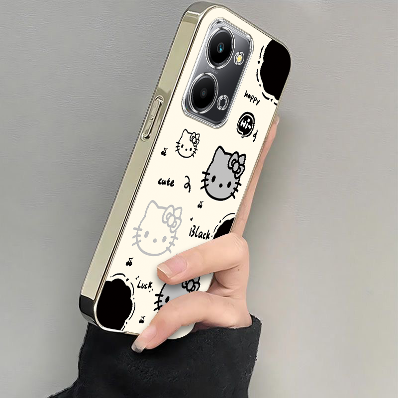 适用荣耀Play7T手机壳HonorPlay7TPro保护Plαy7t套paly华为piay新款TPor外壳plat硅胶p全包防摔女电镀凯蒂猫