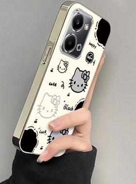 适用荣耀Play7T手机壳HonorPlay7TPro保护Plαy7t套paly华为piay新款TPor外壳plat硅胶p全包防摔女电镀凯蒂猫