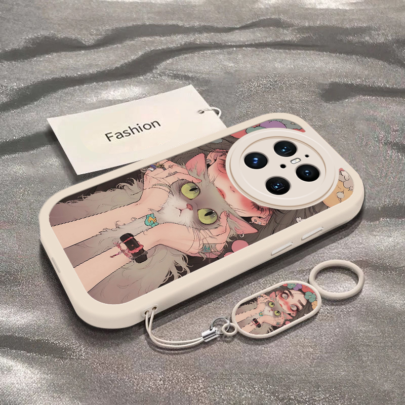 适用华为mate70/60pro手机壳新款mate50/40pro仙女猫女孩mete30e防摔硅胶套M60RS镜头全包软外壳mate20por女