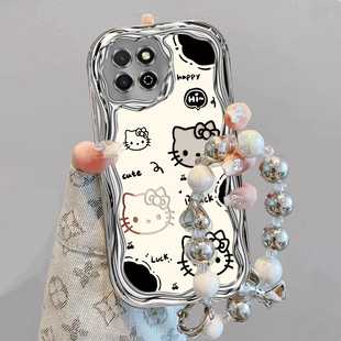 适用荣耀畅玩20手机壳20A防摔全包畅玩保护套华为KOZ一AL00外壳ALOO软玩畅二零Honor2OPro电镀奶油KT猫新款