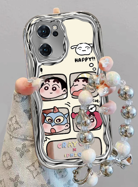 适用oppoReno7手机壳Reno7pro女新款opporone7SE全包防摔reon75G系列外壳opp0pp0ppor保护套女电镀奶油小新