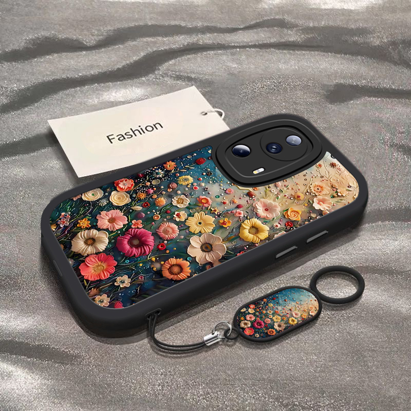 适用小米Civi2手机壳Xiaomi保护套cviv新款cicv软硅胶vici全包civil防摔civic曲屏cv2曲面屏civ简约油画花海