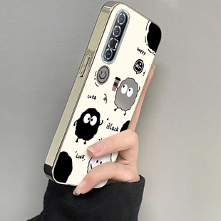 适用PCRM00手机壳OPPOPCRM00保护PCRMOO套OPPOPCRMOO新款OPPOReno3Pro5G全包OPPO防摔Reno女Por电镀猫爪煤球