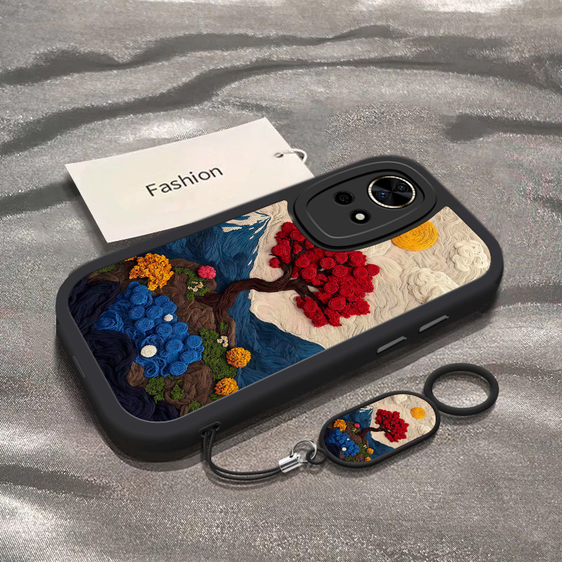 适用华为nova12/13pro手机壳11SE新款Nova10por山川玫瑰树Hinove9硅胶novo8/7防摔n0va6女nava5ipr0壳4e全包3