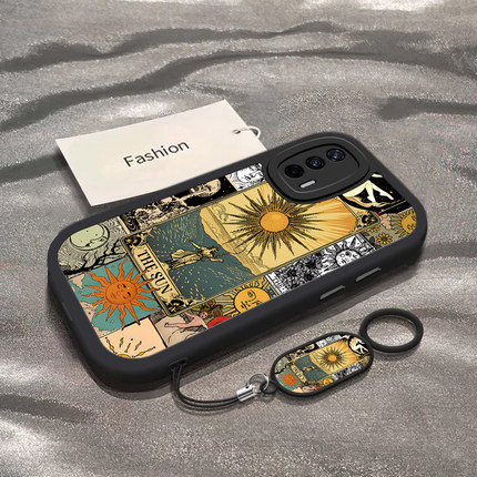 适用真我q3pro手机壳新款realmeq5i太阳女孩q2i/q5x全包防摔硅胶OPPO真我X7pro套男女Q3S狂欢版卡通q2pro软壳