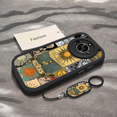 适用荣耀x50手机壳x60i新款华为x50i十太阳女孩honorx30i全包防摔外壳X40GT硅胶套女x20se复古简约x10max高级