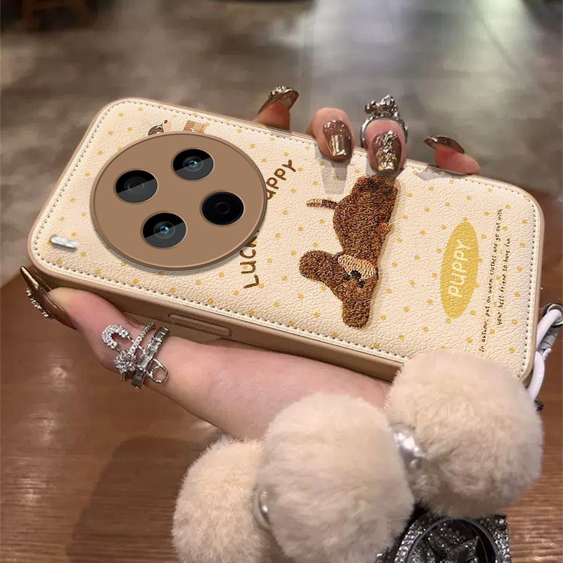 适用vivoY500Pro手机壳Y500PR0保护套V2436A秋冬简约新款硅胶镜头全包防摔步步高POR维沃viv0丫voviy英文小狗