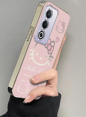 适用OPPOA3活力版手机壳PKD110保护5G套OPPOA3新款OPPOA3X外壳A3PRO电镀粉色kt猫0PP0全包防摔OPOPA3i女