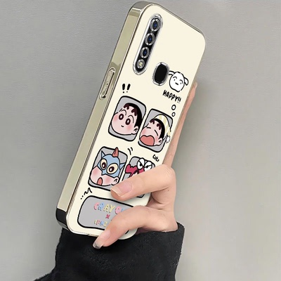 适用vivoZ5X手机壳V1911A保护套vivo新款Z5X712版voviz外壳vivozx全包viovz防摔vovoz维沃电镀四宫格小新男女