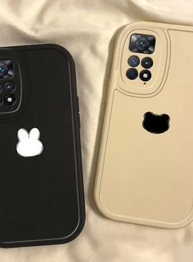 适用红米Note11EPro手机壳小米RedmiNote11E Pro5G保护套2201116SC新款EPor硅胶外壳全包防摔not兔子小熊女款