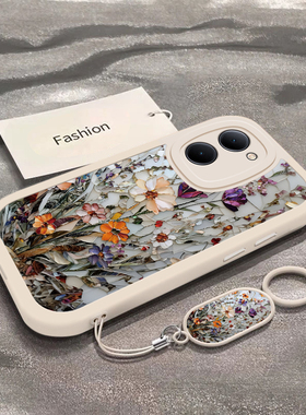 适用vivoy78手机壳新款y77e碎境花卉y76s硅胶套vovoy66/y73s/y71t全包防摔y93s卡通软viviy85a女y70s高级感m+