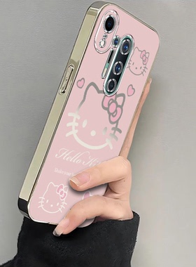 适用一加8Pro手机壳1加8P保护IN2020套OPPO新款外壳八ONEPlus十1+8可爱卡通1+8T全包防摔电镀粉色kt猫软壳女