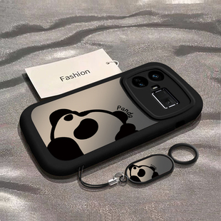 适用真我GT5手机壳realmeGT5Pro可爱熊猫保护套RMX3820新款 OPPO外壳TG五Realme带挂绳软壳全包防摔OPPOGT男女