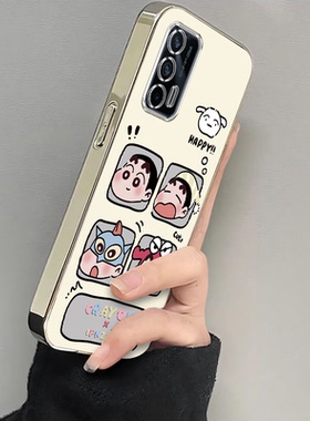 适用RMX2202手机壳realme真我GT保护OPPO套realmeRMX新款OPPORMX外壳GTRMX全包RealmeGT1男女电镀四宫格小新