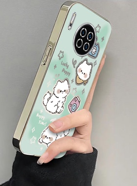 适用华为Mate30手机壳Mete3OPro保护套M30新款MT30EPro软电镀可爱小狗Mata魅特全包防摔Mat迈特Me美特Meite女
