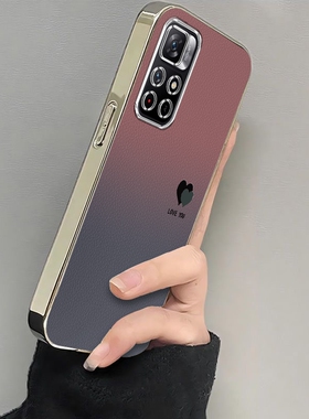 适用红米Note115G手机壳RedmiNote11pro+套114G小米Redmi外壳11se电镀渐变爱心硅胶4G可爱5G全包防摔十TPor+