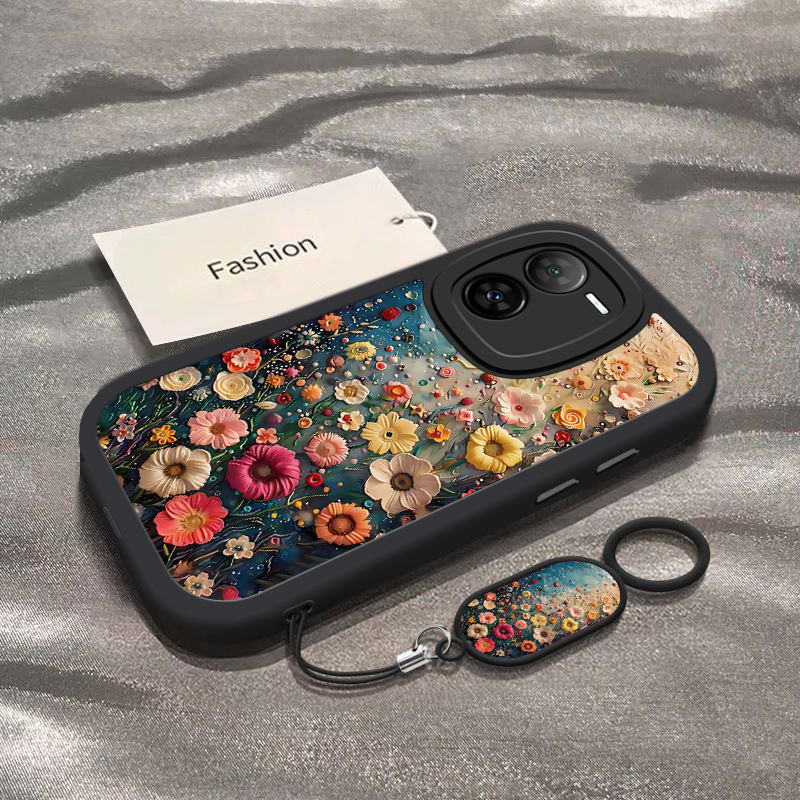 适用iQOOZ8手机壳vivo爱酷适用iQOO新款iQ00Z8X保护套vivoiQOOZ软硅胶外壳软iQZ全包iPOOZ/iOOQZ防摔油画花海