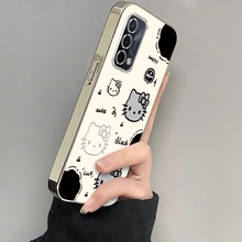 适用OPPOA93手机壳OPPO新款A93S5G套OPA/OPPA硅胶opp0pp0ppo全包opρoa/oρpoa防摔opopa/poopa女电镀凯蒂猫