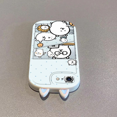 适用苹果6s/7/8plus手机壳新款iPhoneXSmax防摔XR外壳5SE硅胶11pro全包12/13保护套i14P可爱自嘲熊ip15男16女