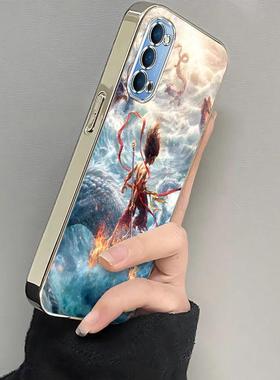 适用opporeno4手机壳新款男款创意哪咤男女Reno4pro5g硅胶保护套opp0pp0pporeno4se软壳全包小众oppr防摔卡通